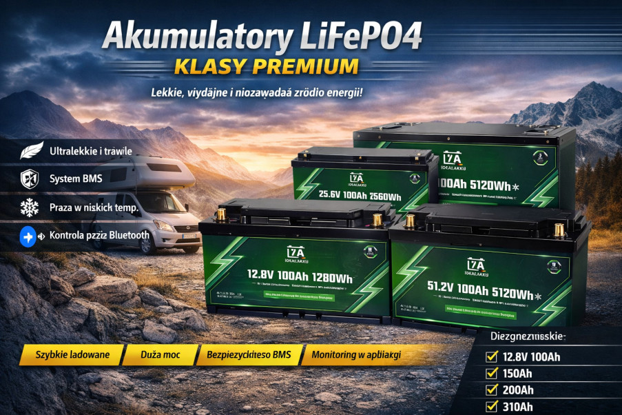 Akumulatory LiFePO4 klasy premium – Idealakku